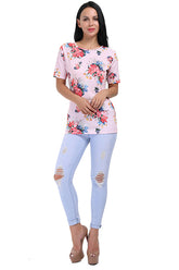 Kaamastra Casual Regular Sleeve Floral Print Women's Top